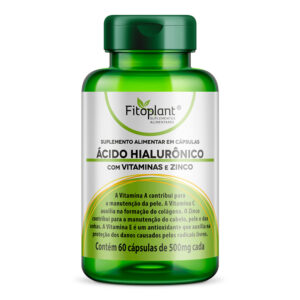 Ácido Hialurônico + Vitaminas e Zinco 60 Caps (500 mg cada)